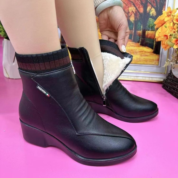 Wholesale Adult Soft Leather Women's Ankle Boots foto 5