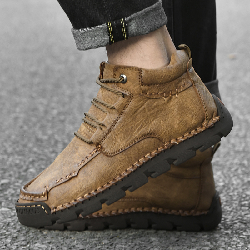 Men's Retro Casual Velvet Warm Cotton Shoes foto 2