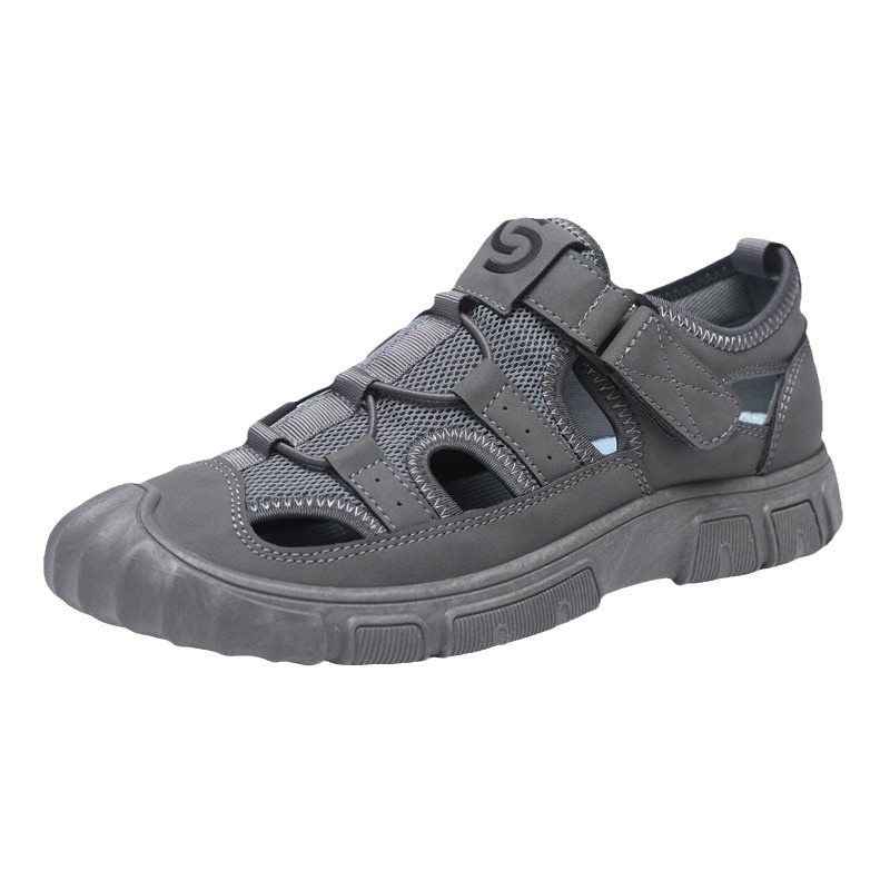 Men's Non-slip Wear-resistant Mesh Surface Hollowed Wading Sandals foto 4