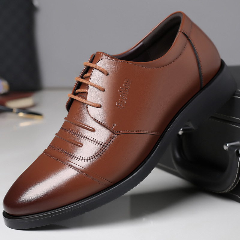 New Men's Trendy Casual Leather Shoes foto 4