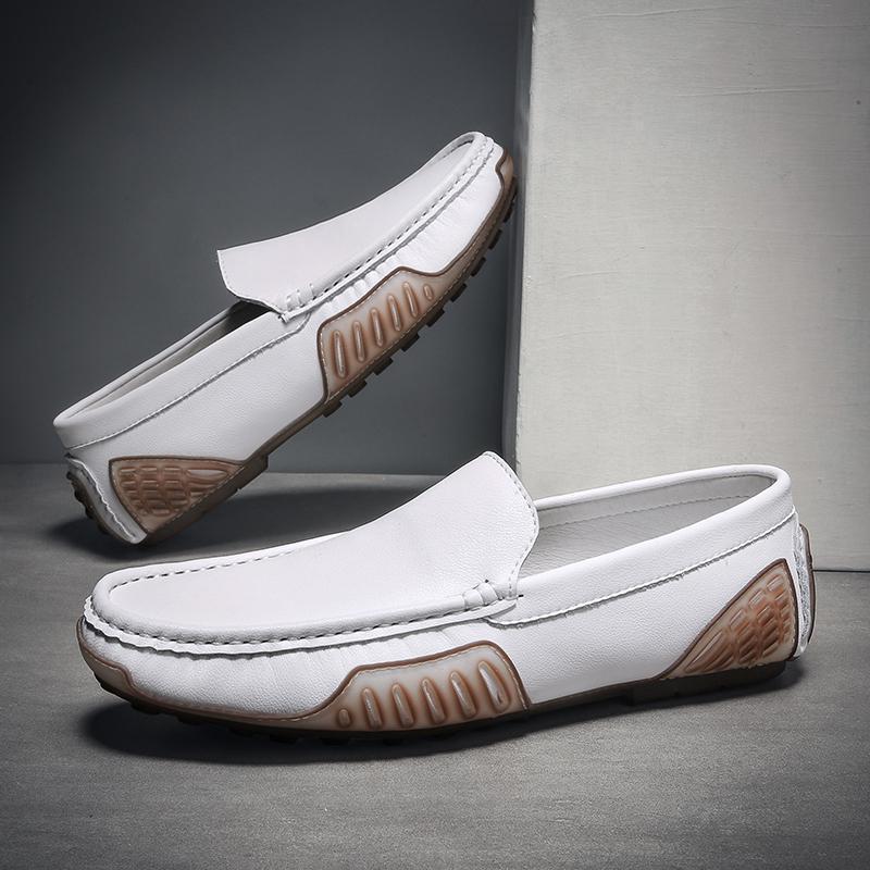 Cowhide Gommino Men's Autumn British Trendy Men foto 3