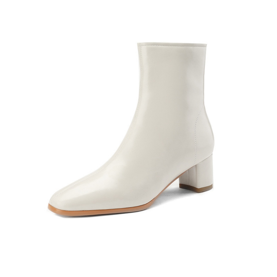 Women's Short Boots, Chunky Mid-heel, Thick Fur Snow Boots, Cotton Boots foto 4