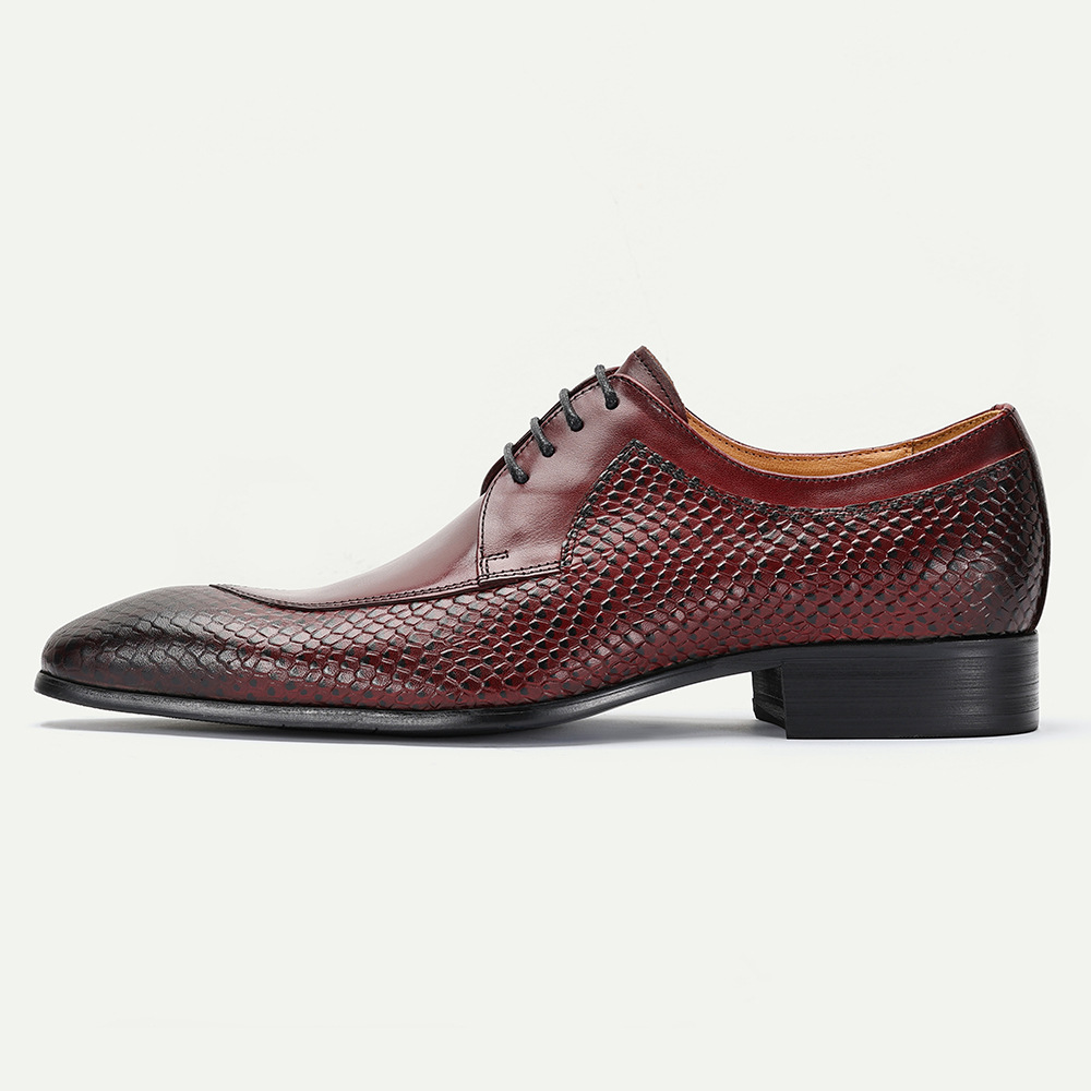 Pointed-toe Four-season Men's Business Casual Leather Shoes foto 2