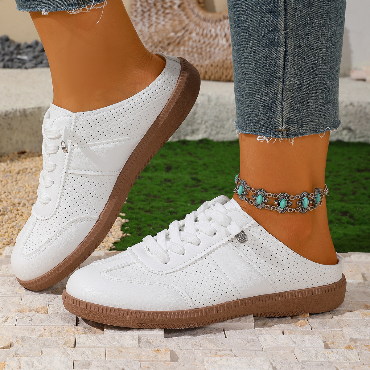 Women's Casual Dr Martens-style Fashion Slip-on Flat Shoes foto 5