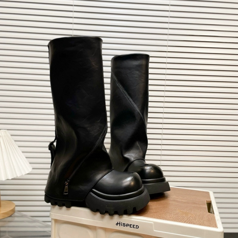New Autumn Women's High Boots With Zippers And Thick Soles foto 4