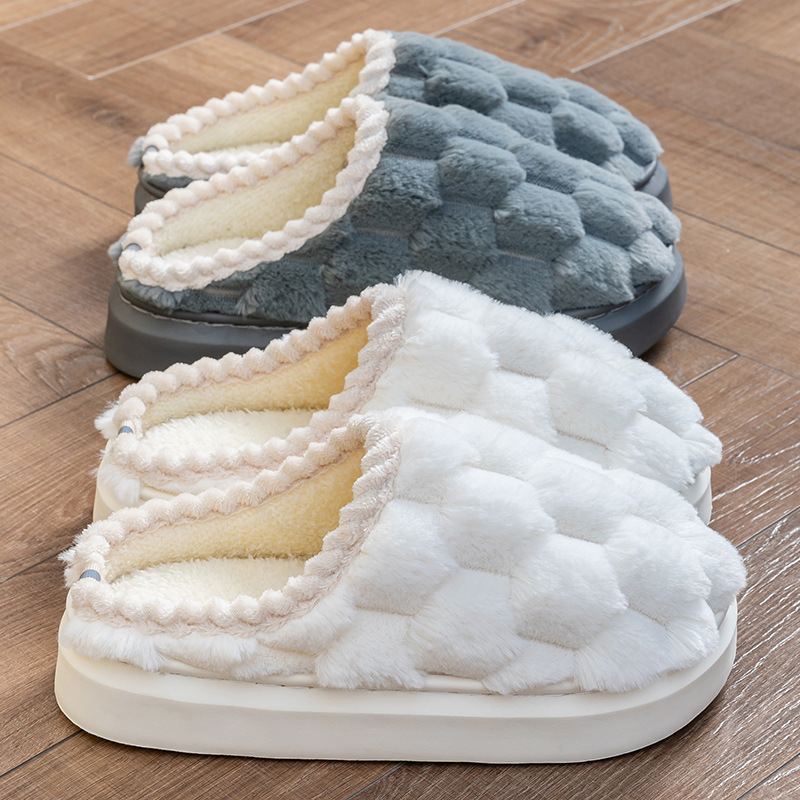 Women's Indoor Non-slip Thick Bottom And Warm Keeping Cotton Slippers foto 5