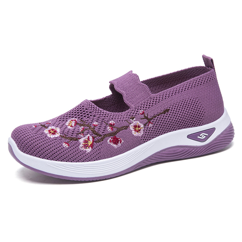 Casual Slip-on Shoes With Shallow Openings And Embroidery foto 3