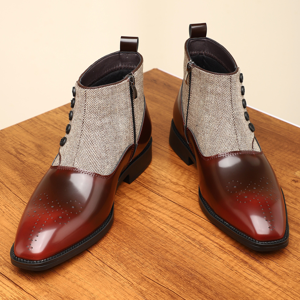 British Style Retro Business Formal Wear Leather Shoes Men's Versatile