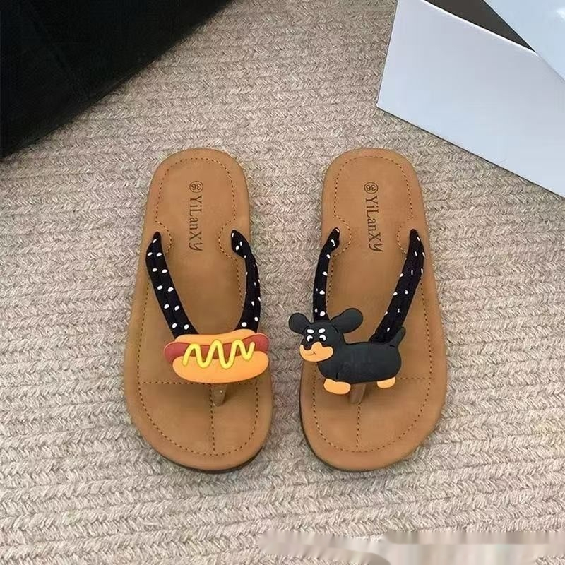 Cute Herringbone Non-slip Summer Outdoor Instagram-style Flip-flops Fashionable Soft-soled Beach Slippers foto 5