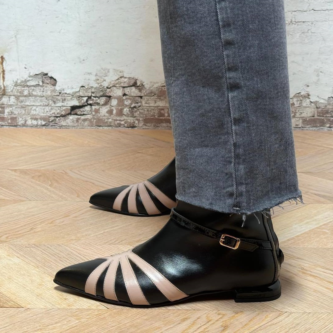 Pointed Toe Chunky Heel Low Heeled Ankle Boots For Women In Larger Sizes foto 3