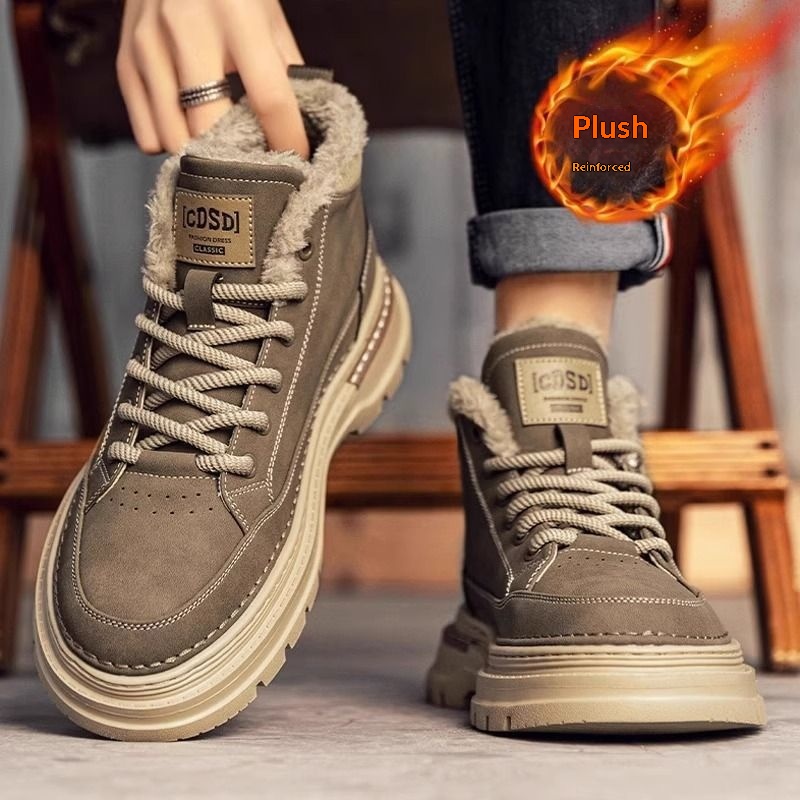 Men's Fleece-lined Thick Warm Outdoor Snow Boots foto 3