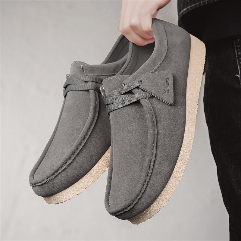 SpringSummer Matte Leather Snail Shoes Popular Online Soft Bottom Casual Leather Shoes Slip-on Gommino Men's Shoes foto 4