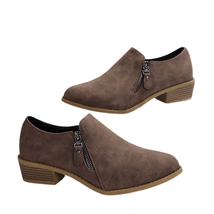 Plus Size New Side Zipper Square Heel Commuter Shoes Boots foto 3