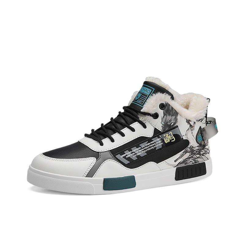 Men's High-top Shoes Fleece Lined Padded Warm Keeping Casual foto 2