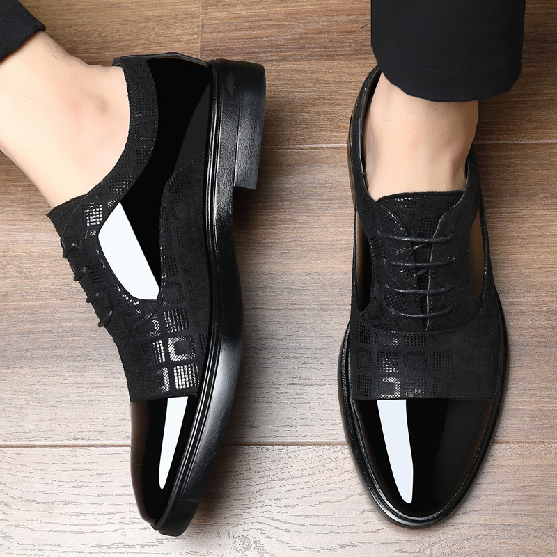 Men's Casual British-Style Korean-Style Pointed-Toe Leather Shoes foto 3