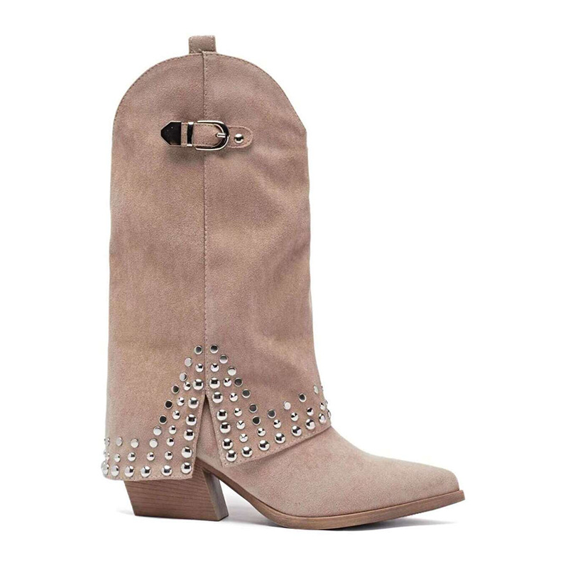 Spring And Autumn Pointed Knight Boots Women foto 5