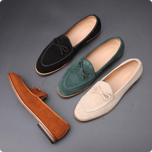 Genuine Leather Suede Slip-on Loafers foto 2