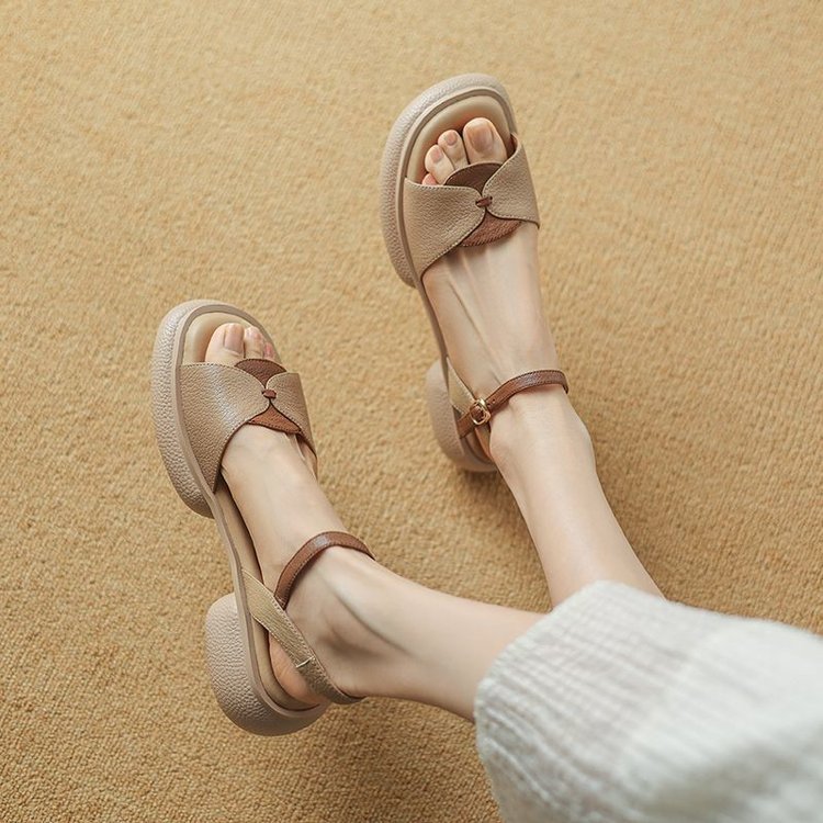 Chunky Heel Platform Open Toe Women's Sandals foto 5
