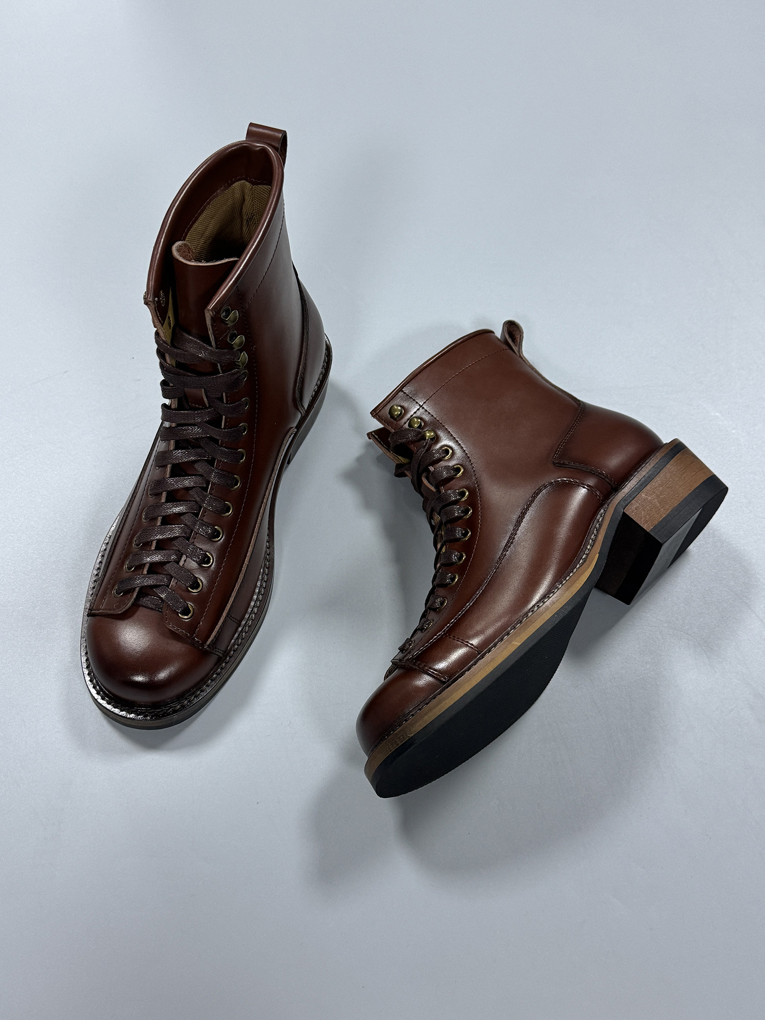 Mens Trendy Chunky-soled Ankle Boots Hiking And British-style foto 2