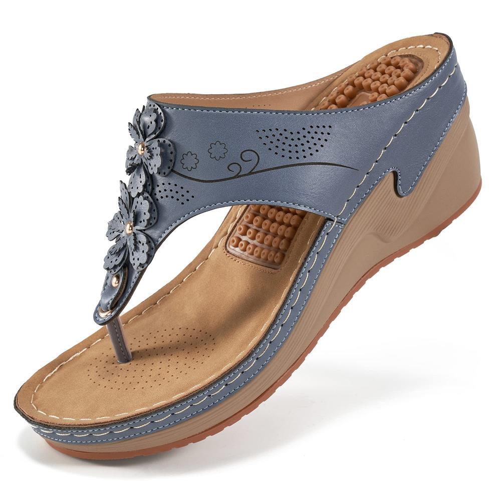 Women's Thick-soled Flip-flops Non-slip High Heel Slippers foto 3