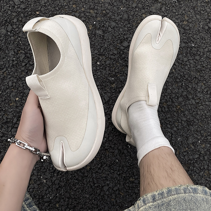 Lightweight Soft Bottom Loafers Split Toe Half Slippers foto 4