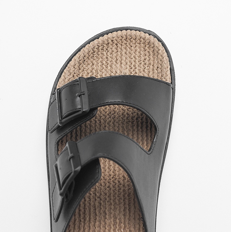 Hemp Rope High Elastic Massage Mid-bottom Home Casual Slippers foto 5
