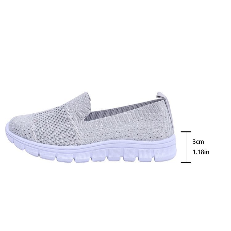 Mesh Breathable Flat Solid Color Casual Shoes For Women foto 2
