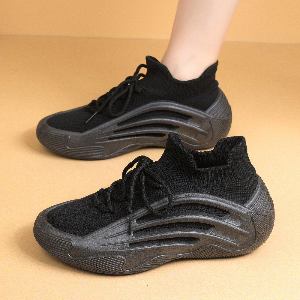 Flat Soft Bottom Casual All-match Stretch Sock Shoes foto 4