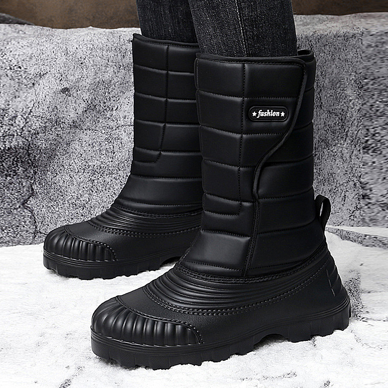 Snow Boots Outdoor Long Tube Fleece Lined Padded Warm Keeping foto 2