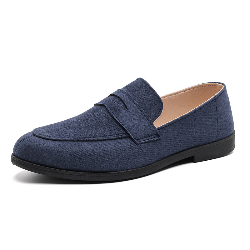 Height-increasing Slip-on Casual Shoes British Round Toe Men's Thick-soled Loafers foto 5