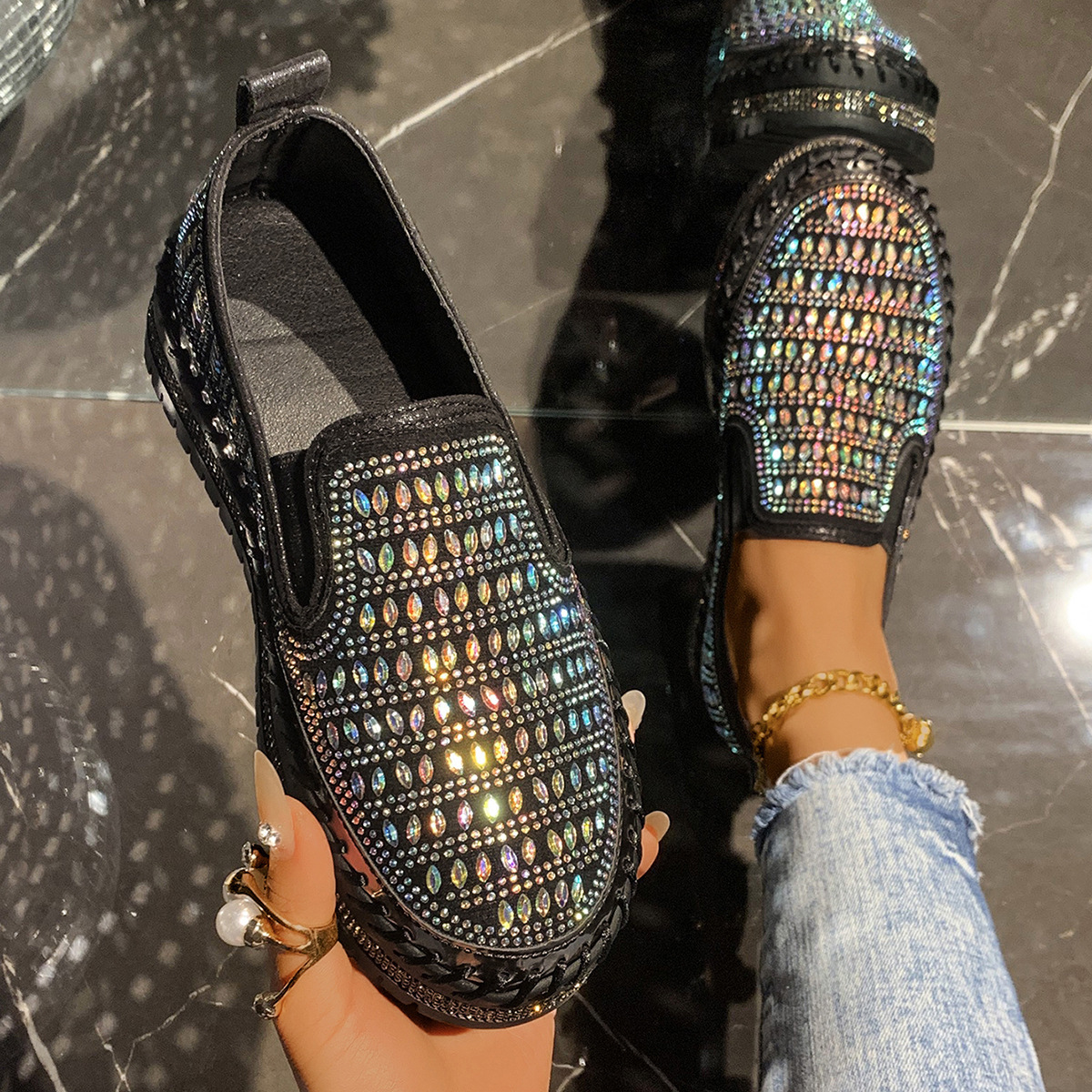 Plus Size Low-cut Loafers Summer Mesh Breathable foto 3
