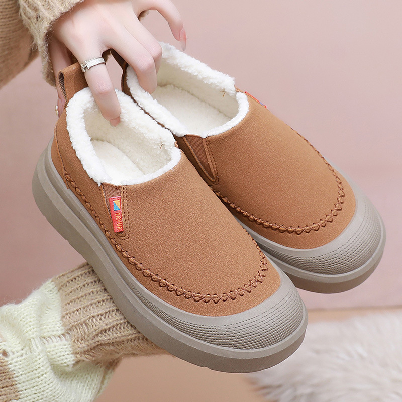 Fleece Lined Comfortable Platform Non-slip Warm One Pedal Shoes foto 4