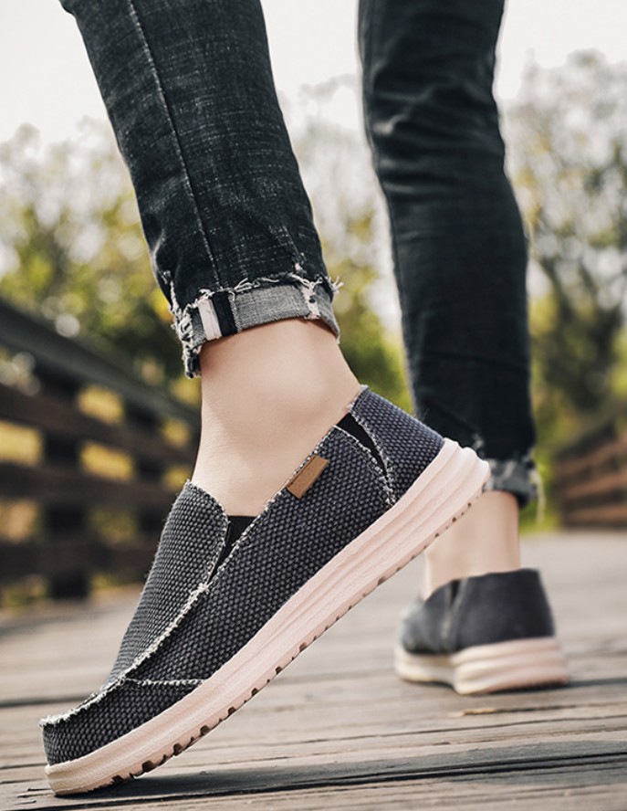 Men's Breathable Lightweight Cloth Shoes Lazy Plus Size foto 4