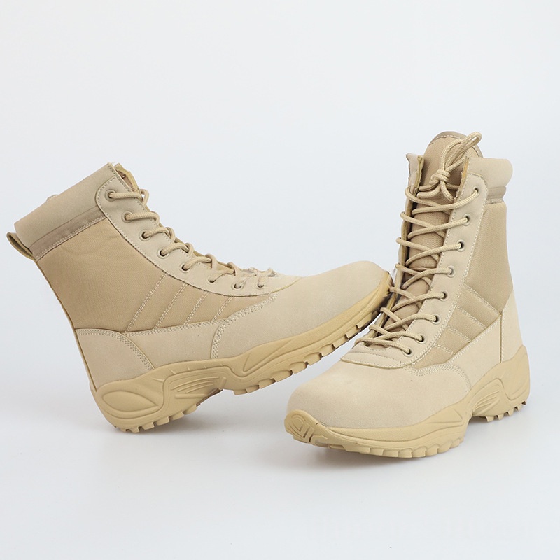 British-style High-top Camouflage Outdoor Shoes, Wear-resistant And Non-slip Hiking Boots foto 4