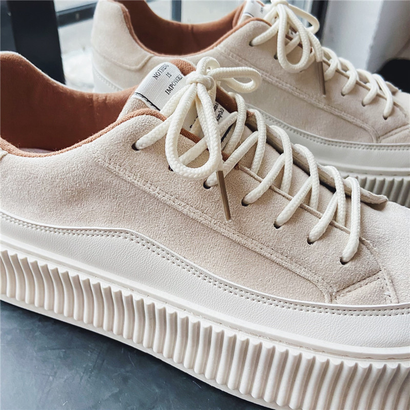 Hong Kong Style Thick Bottom Height Increasing Canvas Shoes foto 2