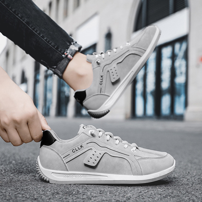 Fashion Skateboard Shoes Men Anti-skid Slip-on Flats Casual Lazy Shoes Outdoor Breathable Running Sports Sneakers foto 3