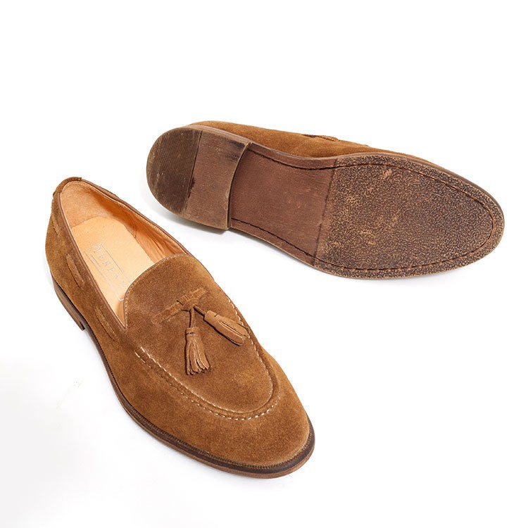 British-style Suede Tassel Suede Loafer Shoes foto 2