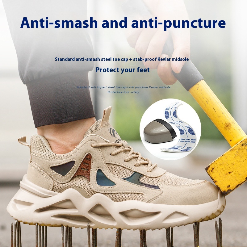 Summer Men's Labor Protection Shoes Deodorant And Breathable Lightweight foto 3