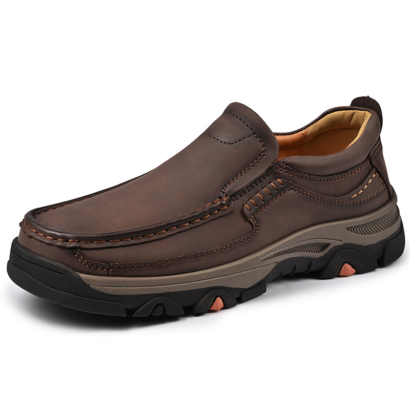 Mens Large-size Slip-on Lightweight Casual Leather Shoes foto 5
