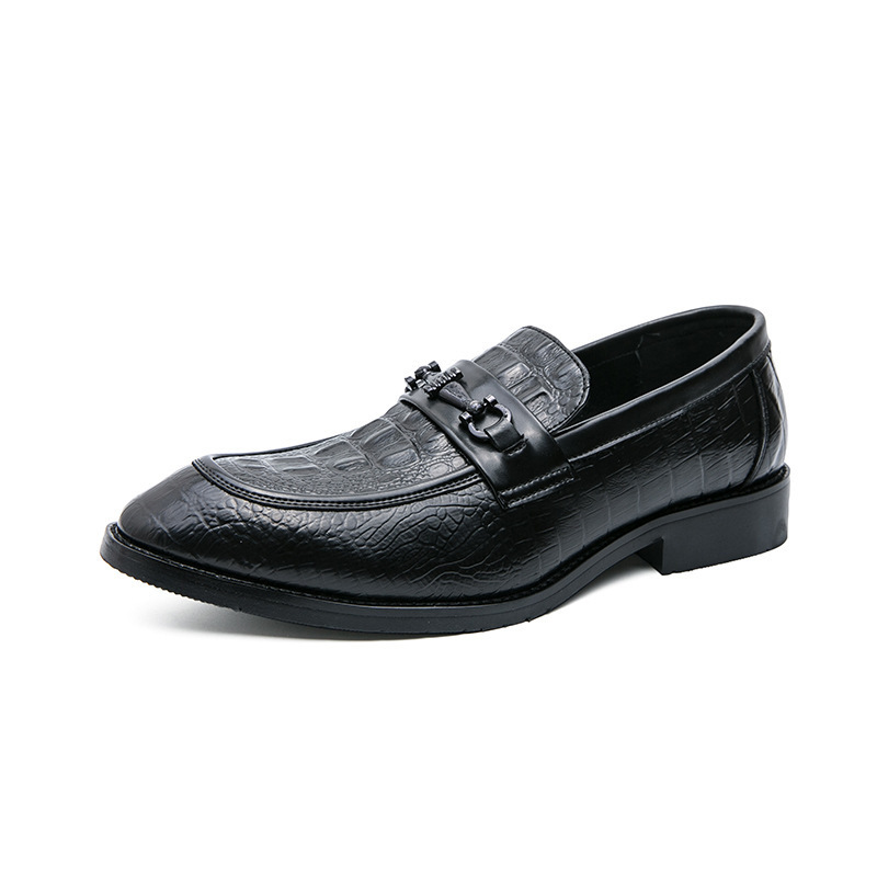 Business Formal Wear Slip-on Leather Shoes 46 Pointed Wedding Groom's Shoes foto 5