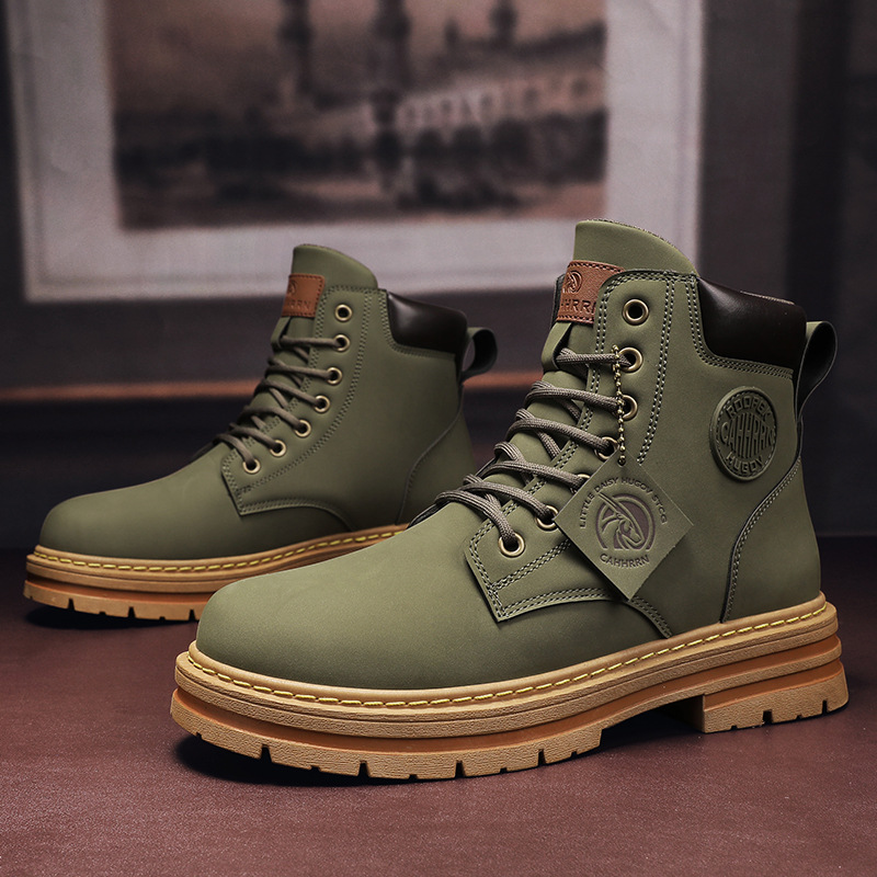 Men's Fashion Seven-hole Fleece-lined Durable Wear-resistant Overalls Boots foto 4