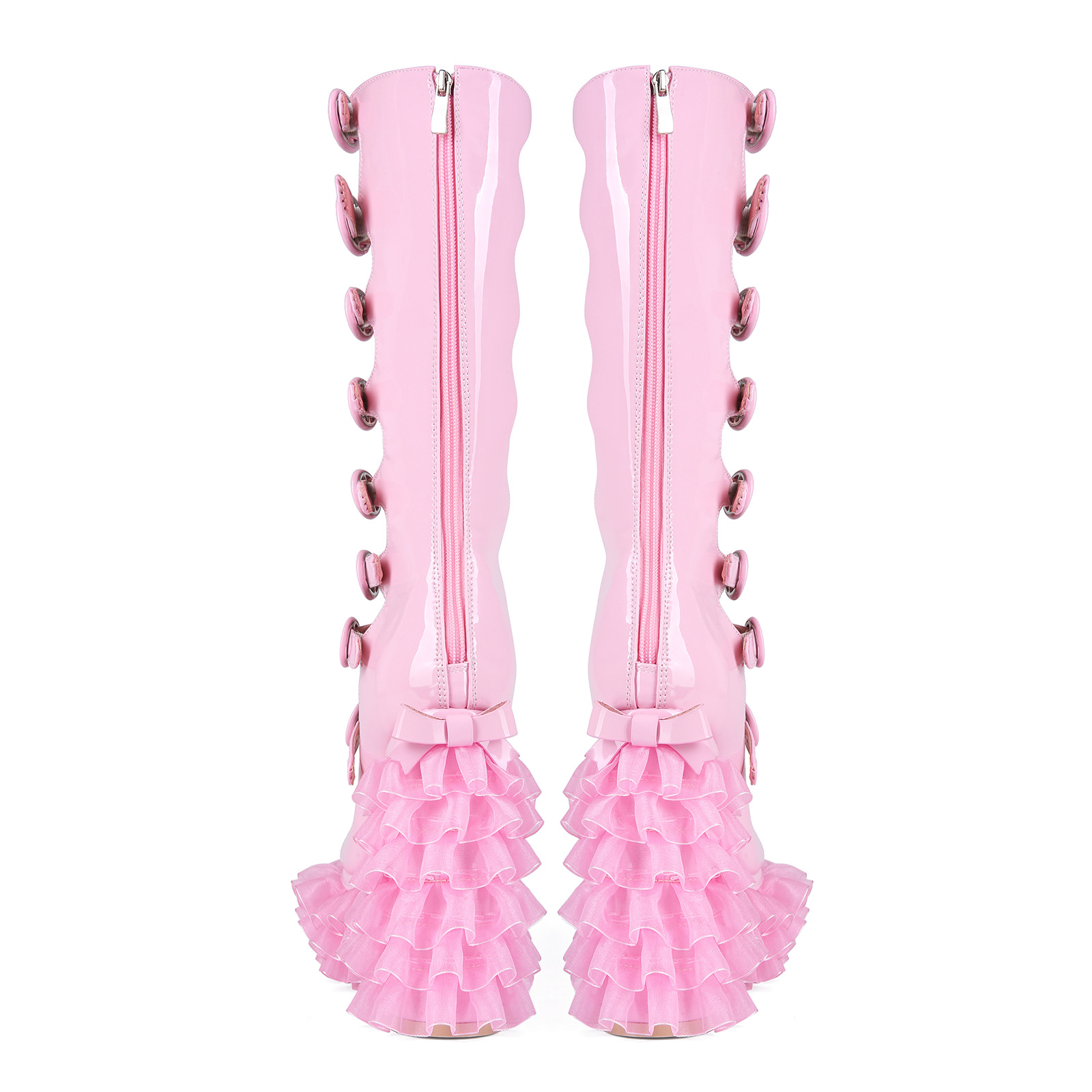 Music Festival Stage Fringe Chunky Heel Womens Long Ankle Boots foto 3