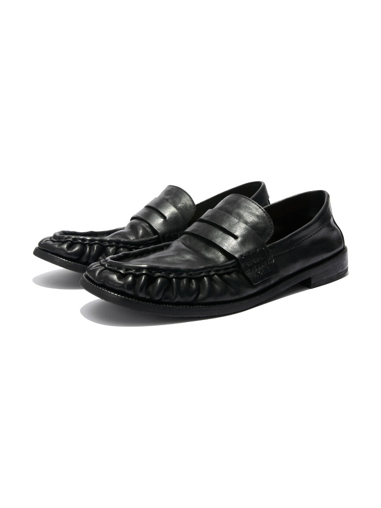 Mapi Neri Soft Crinkled Washed Leather Loafers foto 2