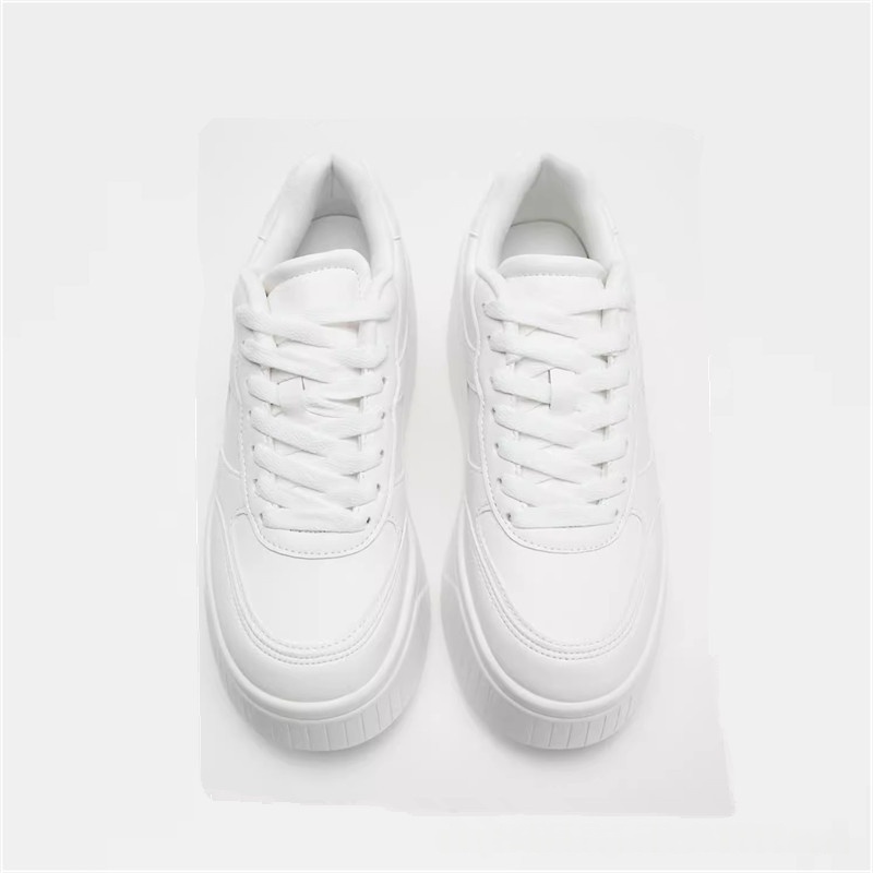 Lightweight Casual White Athletic Shoes For Height Enhancement foto 2