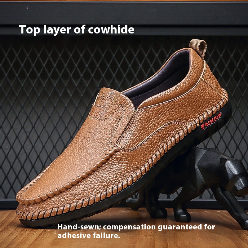 Men's Slip-on New Casual Leather Shoes foto 5