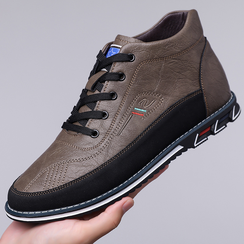 Men's High Top Shoes With Lace Up Martin Boots foto 2