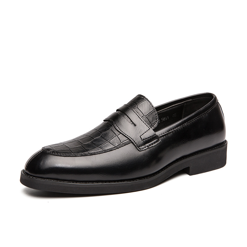 Men's Pointed Leather Shoes British Korean Leisure foto 2