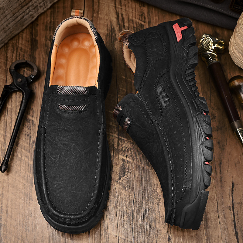Men's Leather Large Size Casual Shoes foto 3