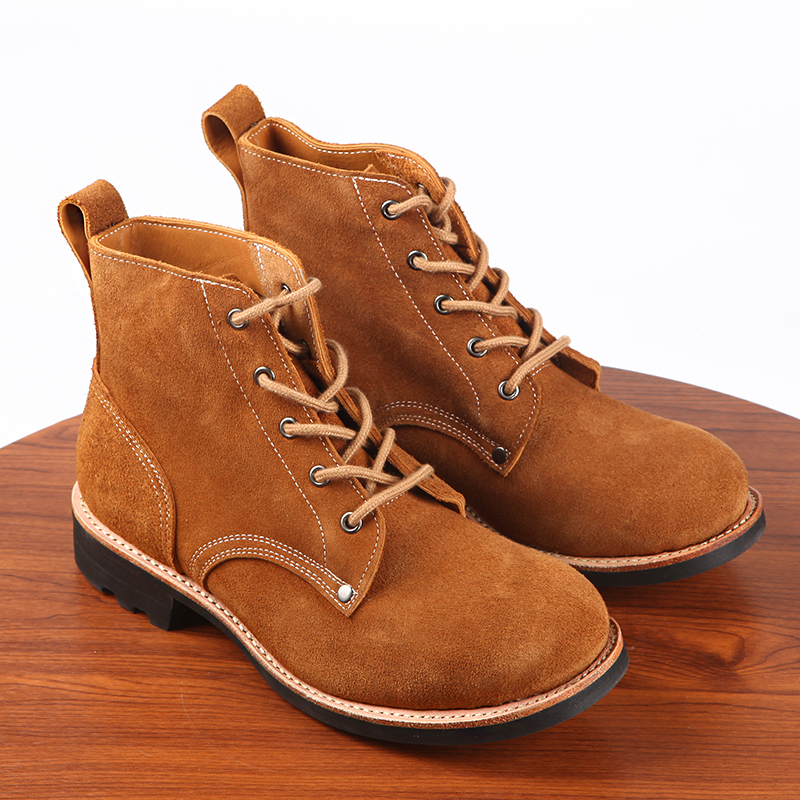 Thick Suede Cowhide High-top Work Genuine Leather Shoes foto 2