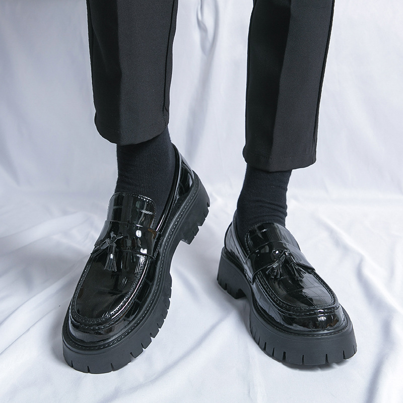 Men's New Big Toe Platform Leather Shoes foto 3
